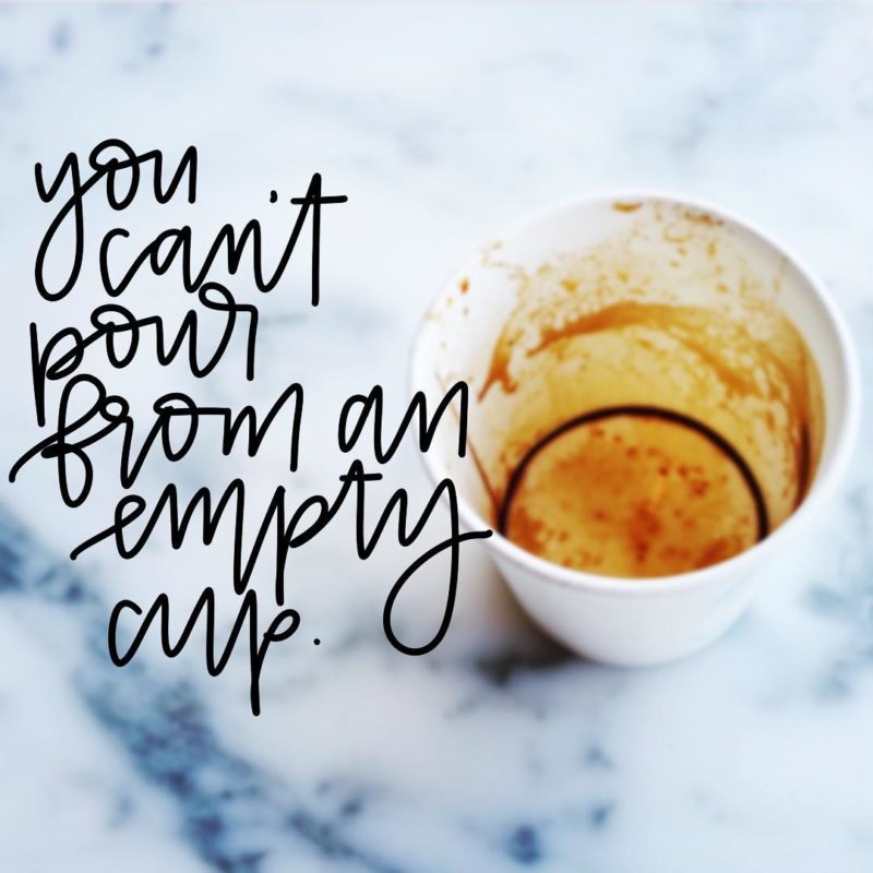 you cant pour from an empty cup